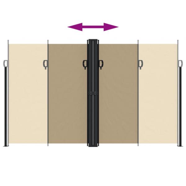 Seitenmarkise Ausziehbar Beige 200x600 cm