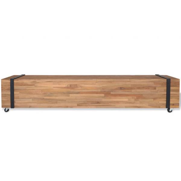 TV-Schrank 110x30x32,5 cm Massivholz Teak
