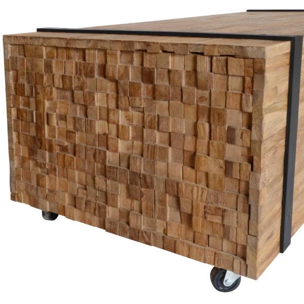 TV-Schrank 110x30x32,5 cm Massivholz Teak
