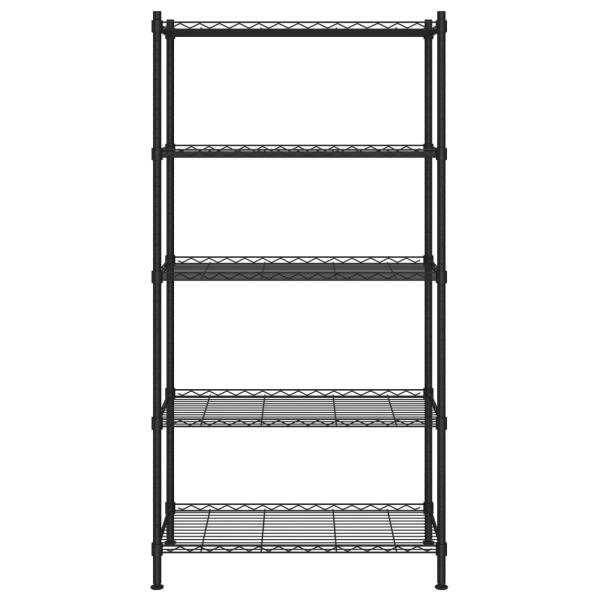Lagerregal mit 5 Böden 90x35x180 cm Schwarz 250 kg