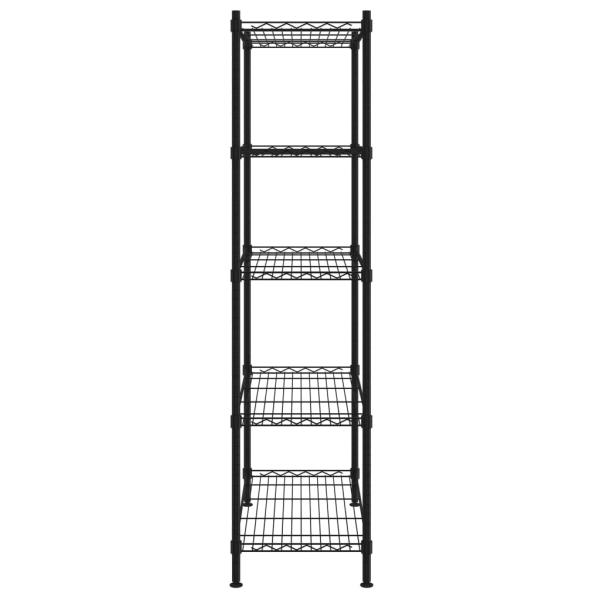 Lagerregal mit 5 Böden 90x35x180 cm Schwarz 250 kg