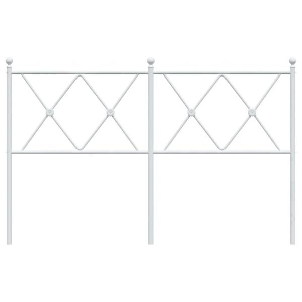 Kopfteil Metall Weiß 140 cm