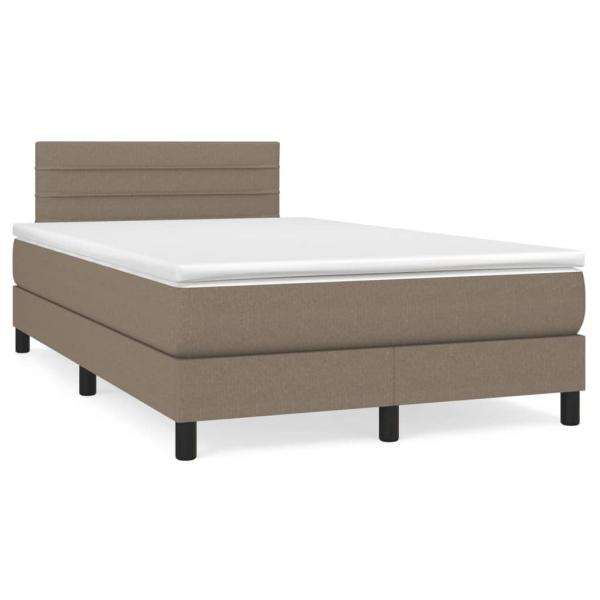 ARDEBO.de - Boxspringbett mit Matratze Taupe 120x190 cm Stoff