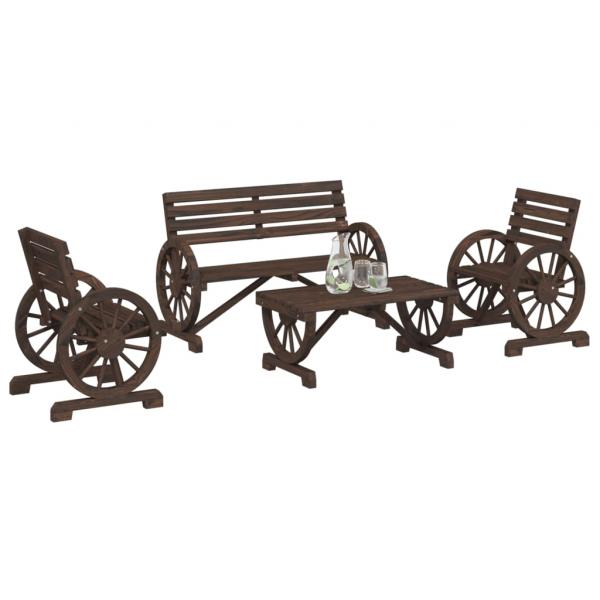 ARDEBO.de - 4-tlg. Garten-Lounge-Set Massivholz Tanne