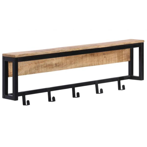 ARDEBO.de - Garderobe 87x10x27 cm Raues Massivholz Mango