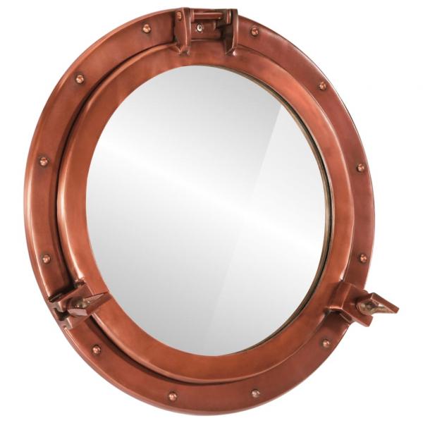 ARDEBO.de - Bullaugen-Spiegel Wandmontage Ø50 cm Aluminium und Glas