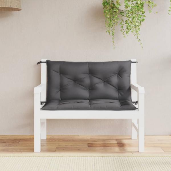 ARDEBO.de - Gartenbank-Auflagen 2 Stk. Anthrazit 100x50x7 cm Oxford-Gewebe