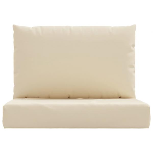 Palettenkissen 2-tlg. Beige Oxford-Gewebe