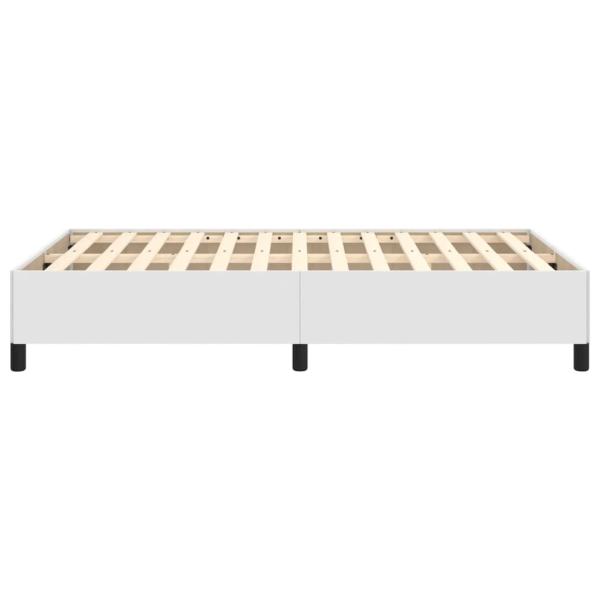 Bettgestell Weiß 120x190 cm Kunstleder
