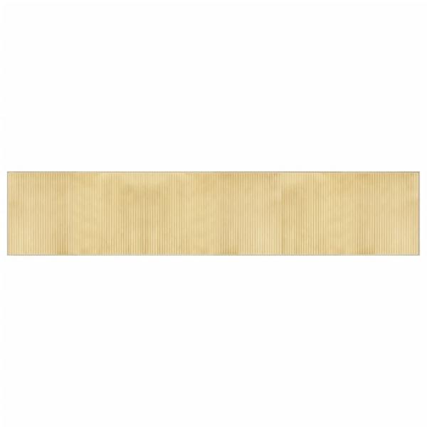 Teppich Rechteckig Hell Natur 60x300 cm Bambus