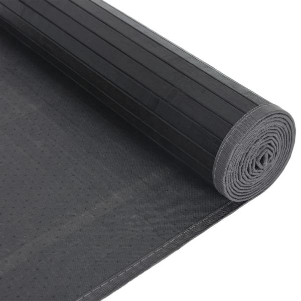 Teppich Rechteckig Grau 80x200 cm Bambus