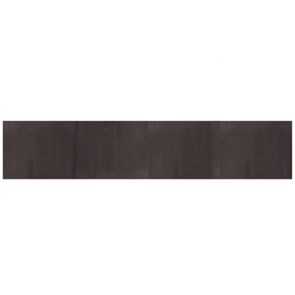 ARDEBO.de - Teppich Rechteckig Dunkelbraun 80x400 cm Bambus