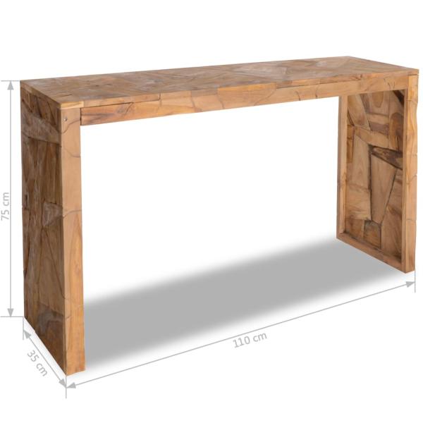 Konsolentisch 110x35x75 cm Massivholz Teak