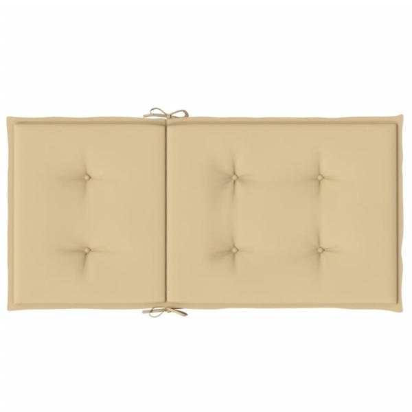 Niedriglehner-Auflagen 4 Stk. Melange Beige 100x50x4 cm Stoff