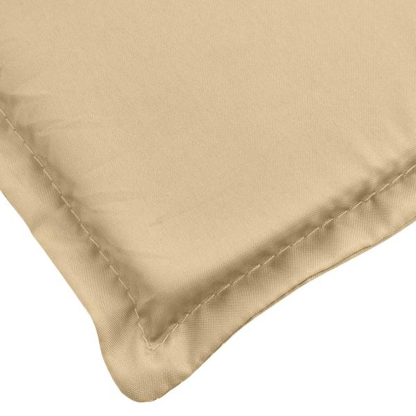 Niedriglehner-Auflagen 4 Stk. Melange Beige 100x50x4 cm Stoff