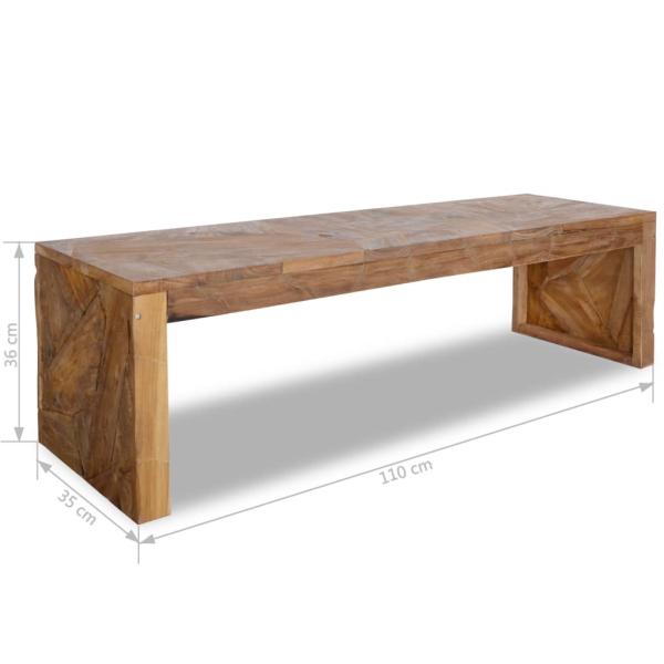 TV-Schrank 110x60x38 cm Massivholz Teak
