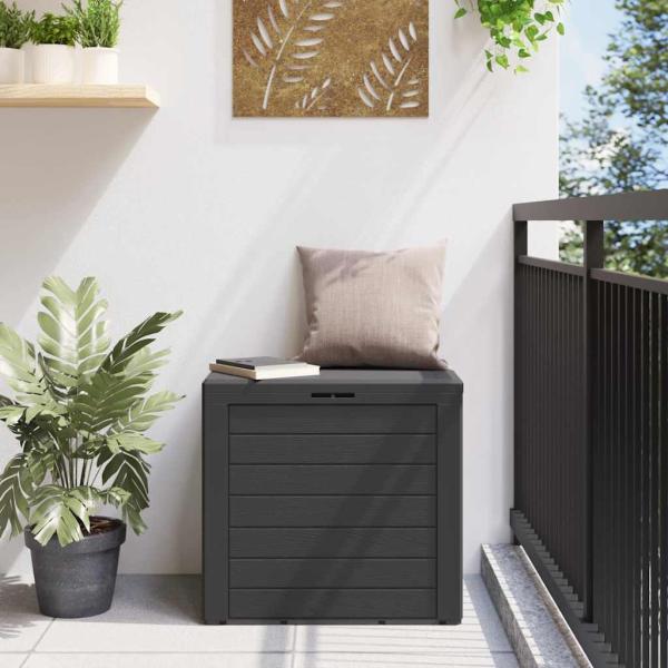Gartentruhe Anthrazit 58,5x46x55 cm Polypropylen
