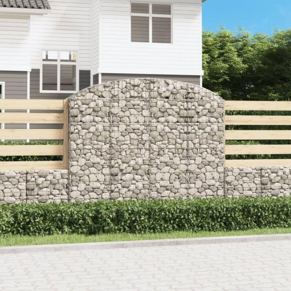 ARDEBO.de - Gabione mit Hochbogen 200x30x160/180 cm Verzinktes Eisen