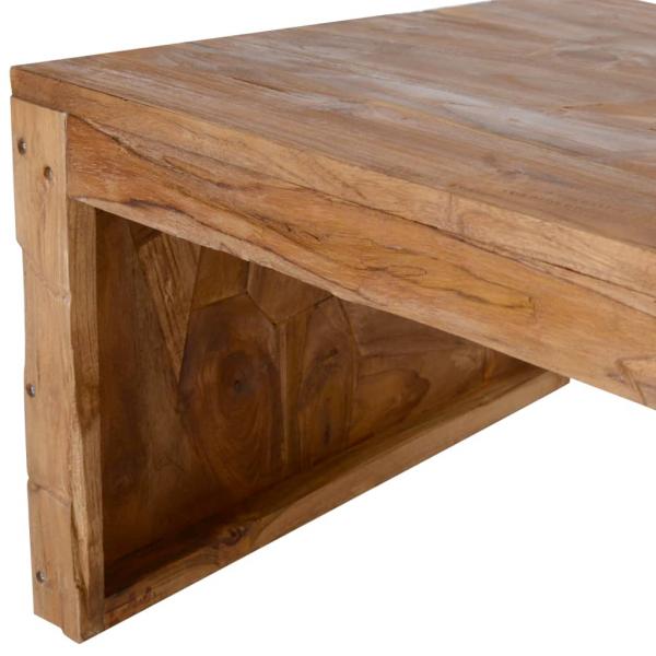 Couchtisch Erosion Teak Massivholz 110x35x38 cm