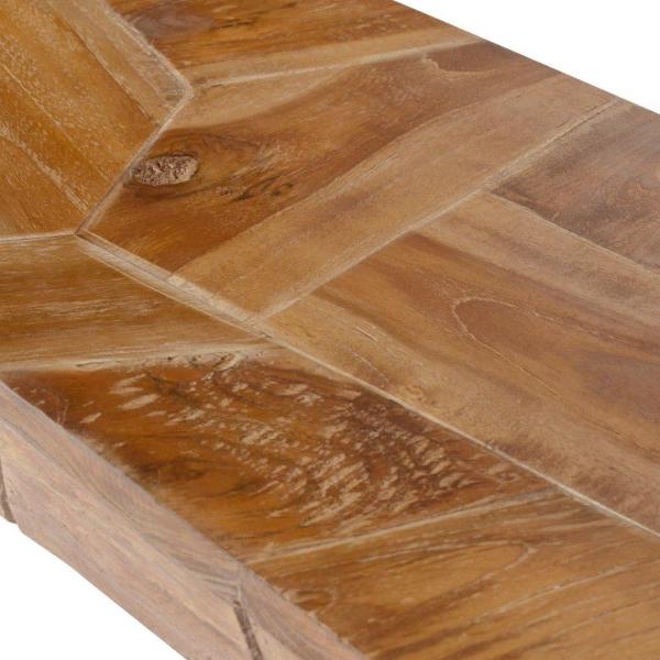 Couchtisch Erosion Teak Massivholz 110x35x38 cm
