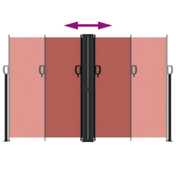 Seitenmarkise Ausziehbar Terrakottarot 160x1200 cm