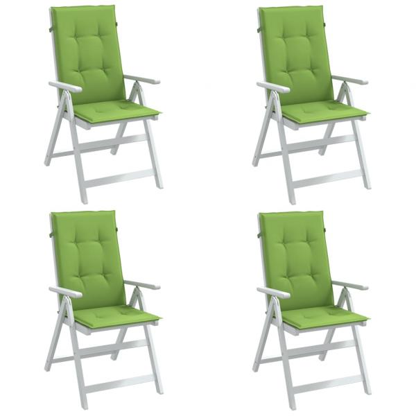 ARDEBO.de - Hochlehner-Auflagen 4 Stk. Melange Grün 120x50x4 cm Stoff