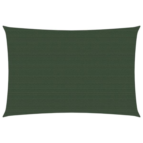 ARDEBO.de - Sonnensegel 160 g/m² Dunkelgrün 6x7 m HDPE