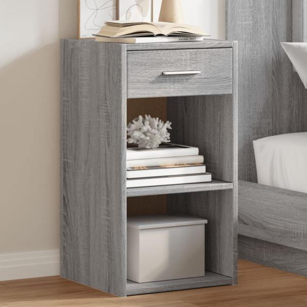 ARDEBO.de - Nachttische 2 Stk. Grau Sonoma 35x34x65 cm Holzwerkstoff