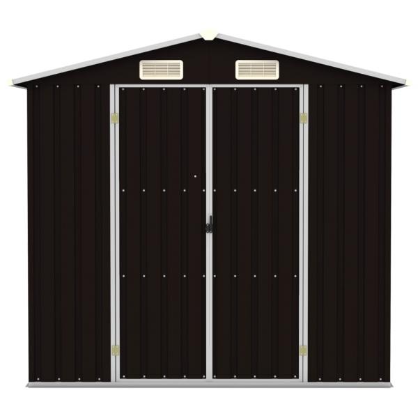 Gerätehaus Braun 205x129x183 cm Verzinkter Stahl  