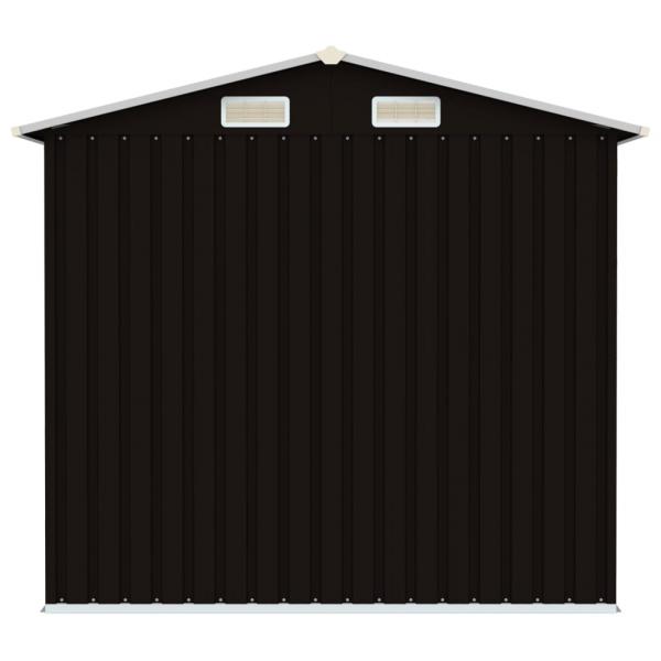 Gerätehaus Braun 205x129x183 cm Verzinkter Stahl  