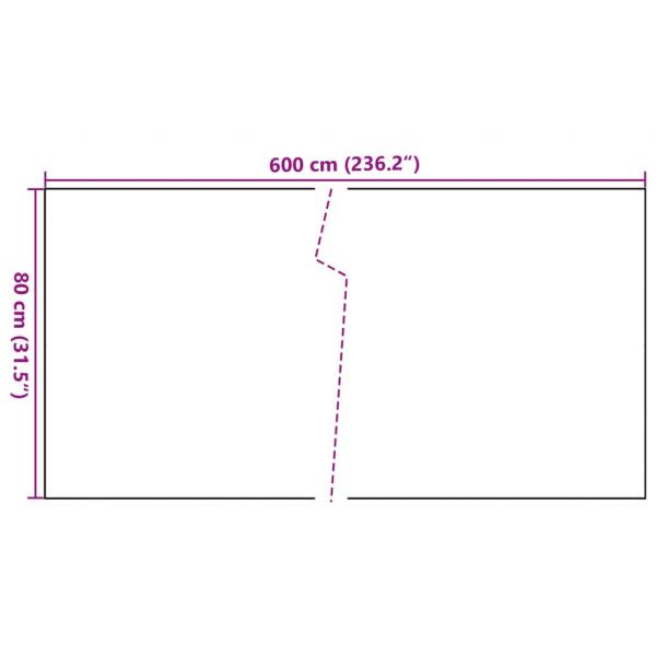 Balkon-Sichtschutz Schwarz 600x80 cm Poly Rattan