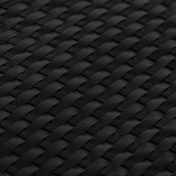 Balkon-Sichtschutze 10 Stk. Schwarz 255x19 cm Poly Rattan