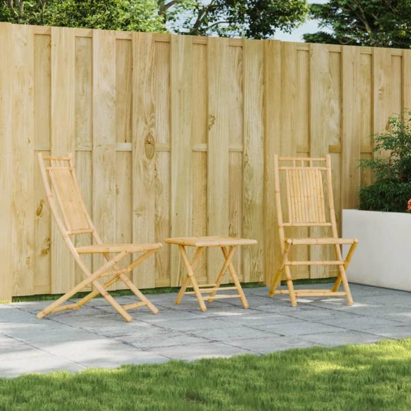 ARDEBO.de - Gartenstühle 2 Stk. Klappbar 46x66x99 cm Bambus