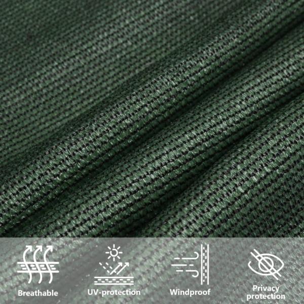 Sonnensegel 160 g/m² Dunkelgrün 2,5x2,5 m HDPE