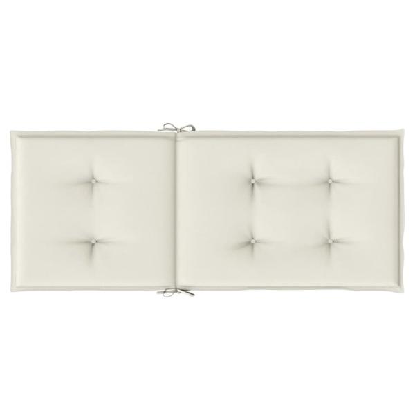 Hochlehner-Auflagen 4 Stk. Melange Creme 120x50x4 cm Stoff