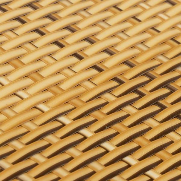 Balkon-Sichtschutz Hellbraun 500x80 cm Poly Rattan