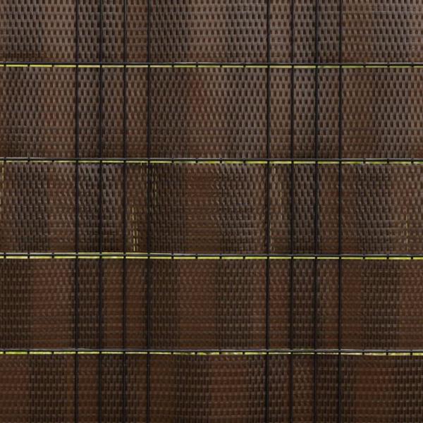 Balkon-Sichtschutze 10 Stk. Braun Schwarz 255x19 cm Poly Rattan