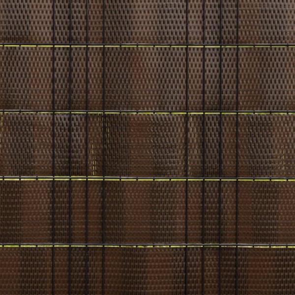 Balkon-Sichtschutze 10 Stk. Braun Schwarz 255x19 cm Poly Rattan