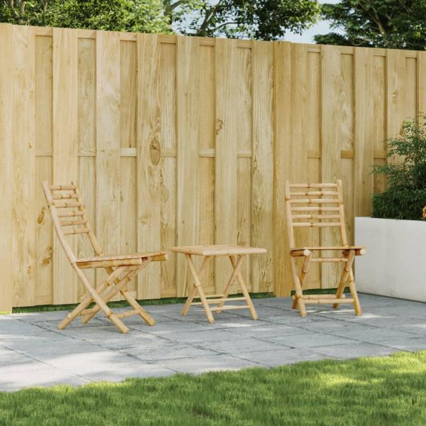 ARDEBO.de - Gartenstühle 2 Stk. Klappbar 43x54x88 cm Bambus
