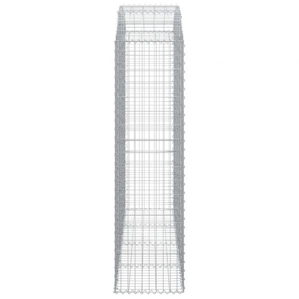 Gabione mit Hochbogen 200x50x180/200 cm Verzinktes Eisen
