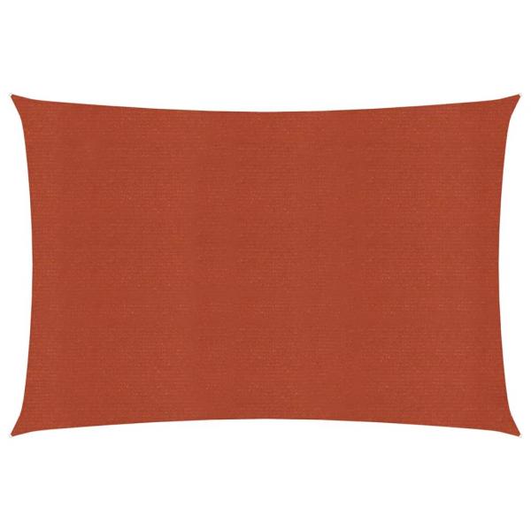 ARDEBO.de - Sonnensegel 160 g/m² Terracotta-Rot 2,5x3,5 m HDPE