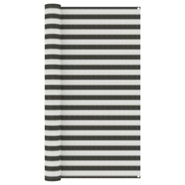 ARDEBO.de - Zeltteppich 200x300 cm Anthrazit und Weiß