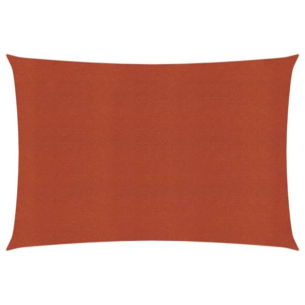 ARDEBO.de - Sonnensegel 160 g/m² Terrakottarot 5x7 m HDPE