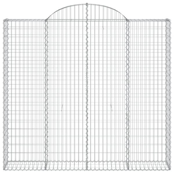 Gabione mit Hochbogen 200x30x180/200 cm Verzinktes Eisen