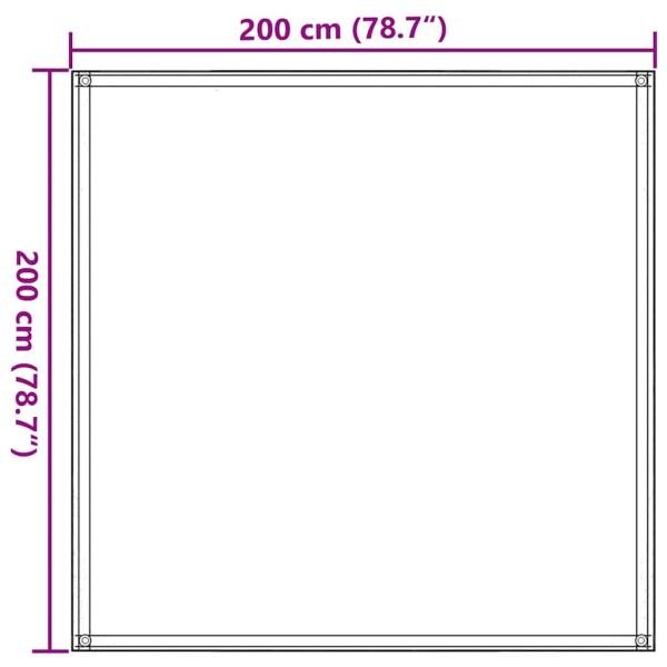 Zeltteppich 200x200 cm Beige