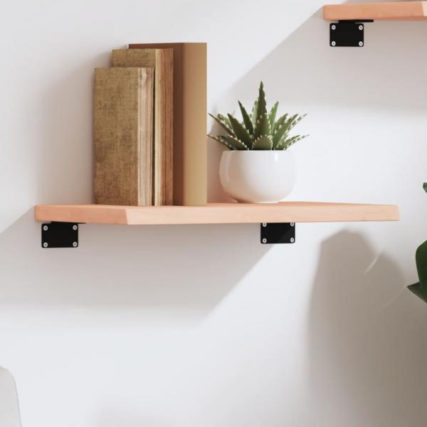 ARDEBO.de - Wandregal 40x20x2 cm Massivholz Eiche Unbehandelt