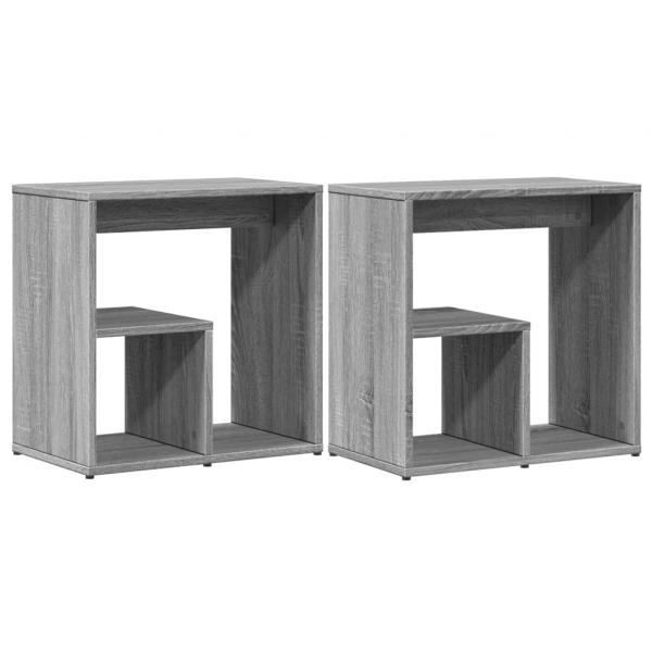Beistelltische 2 Stk. Grau Sonoma 50x30x50 cm Holzwerkstoff