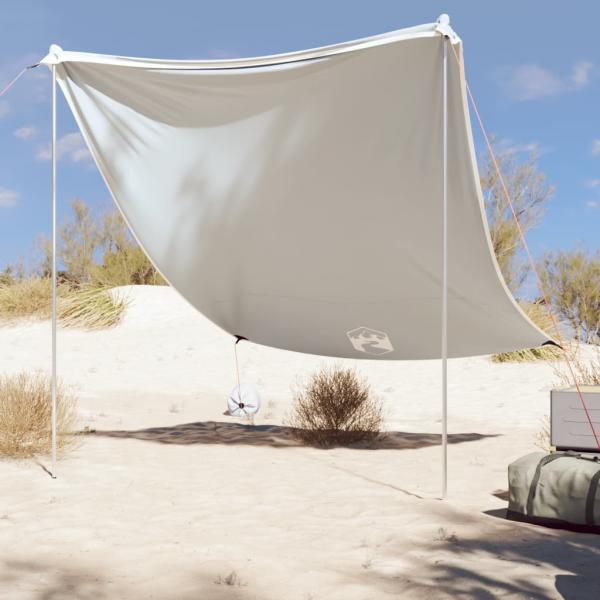 ARDEBO.de - Strand-Schattenzelt mit Sandsäcken Grau 214x236 cm