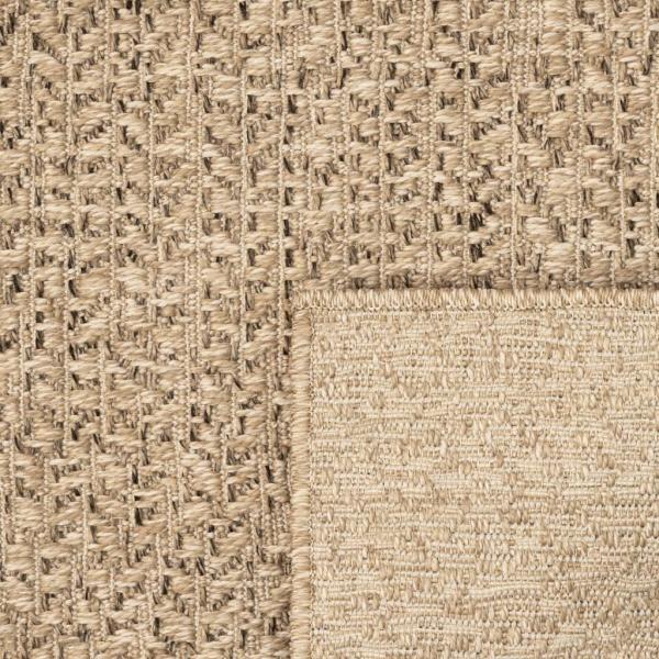 Teppich ZIZUR 200x200 cm Jute-Optik Indoor und Outdoor