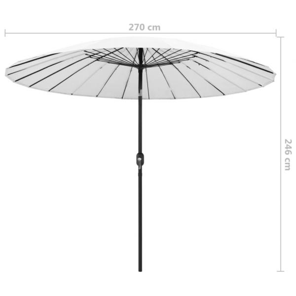 Sonnenschirm mit Aluminium-Mast 270 cm Sandweiß